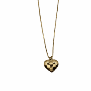 Collier coeur damier