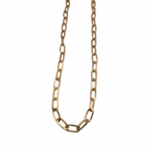 collier acier plaqué or figaro