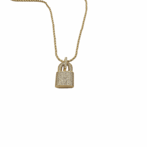 collier corde pendentif cadenas existe en 2  couleurs