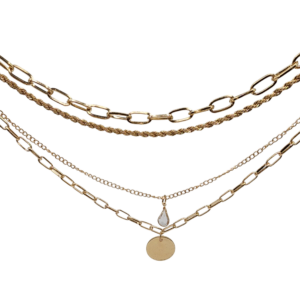 Collier multi rangs plaqué or