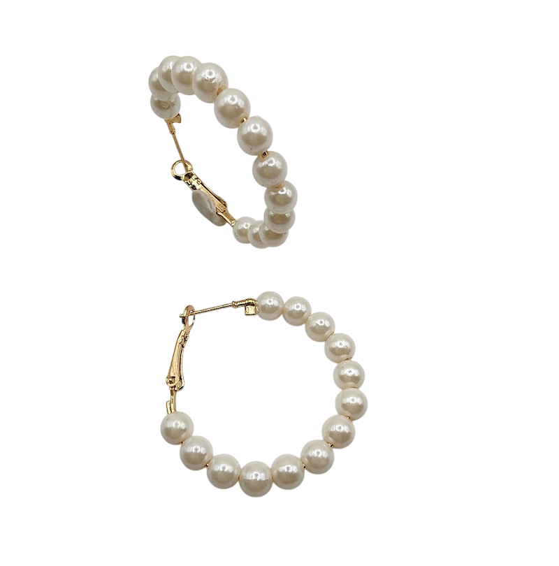 anneaux d'oreilles en perle – Image 2