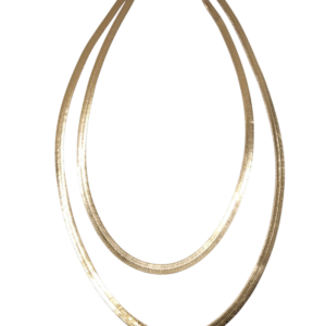 Collier maille miroir plaqué or