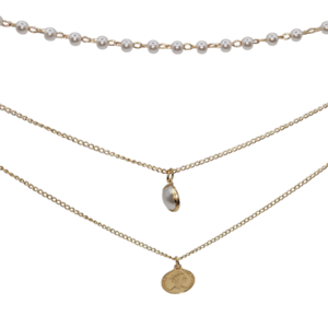 Collier perles immitation